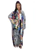 Damesblouses HAOYUAN Fashion Print Satijn Kimono met lange mouwen Voor Dames Beach Cover Ups Dames Losse blouse Vakantie Oversized vest