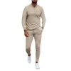 Herrspårsräder nya mäns vår och hösten casual slitage fast färg sportkläder mode personlighet jogging fitness sport kostym m-3xl g221007