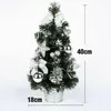 Christmas Decorations 40cm Mini Tree With LED Lights Xmas Tabletop Miniature Artificial Ornament For Home Decoration Navidad 2022 Year