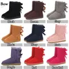 Bottes Bottes de neige Plateforme Chaussures Designer Classic Bow Femmes Dune Boucle Australie Bottillons Femmes Châtaigne Neige Demi Genou Court Hiver Garder Au Chaud