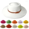Boinas folhas de lã Fedora chapéus para homens Red Hat Hat Luxury Moda Panamá Capinho com cinto marrom atacado 2022berets boretsberets