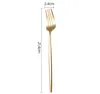 Golden Silver Western Dinnerware Durable Stainless Steel Flatware Knife Fork Soup Dessert Ice Cream Spoon Teaspoon Cutlery Tableware Home Restaurant SN6831