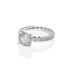 Pierścienie klastra Oevas luksus 925 srebrny srebro stworzone moissanite kamień ślubny kobiety pierścionek z biżuterią prezenty hurtowe