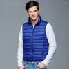 Men's Down Portable Collection Of Winter 2022 Ultra-lightweight Sleeveless Vest With White Duck And Laptop 90%