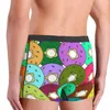 Underpants Colorful Doughnut Underwear Cute Cartoon Food Pouch Trenky Boxer Shorts Print Briefs Stretch Men Plus Size 2XL