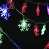 Stringhe 5M 40Leds Albero di Natale Fiocchi di neve Stringa LED Fata Luce Natale Festa a casa Matrimonio Giardino Ghirlande Decorazioni con batteria