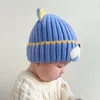 M521 Autumn Winter sp￤dbarn baby barn stickad hatt tecknad s￶t hund ￶ronkapslar barn skalle m￶ssor tjocka varma hattar passar 5m-2y