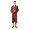 Roupas étnicas Fanlin Monk Roupas Budista Cotton Mage Four Seasons Spring e Autumn Short Casat Small