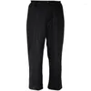 Men's Pants Men's Black Casual Tweed Harlan Fashion Simple Large Wool Wide Leg Youth Versatile Loose Capri