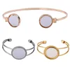 Sublimatie blanco manchet armband ontwerper gouden heren armbanden voor vrouw overdracht printen legering ronde zilveren paren armbanden valentijnsdag chirstmas cadeau