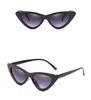 Gafas de sol Sexy Cat Eye Women Dise￱ador de marca Mirror Negro Tri￡ngulo Sun Gasas Sombras de lentes Femeninas Para Ladies Eyewear UV400