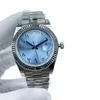 Mentises pour hommes Mint Blue Dial Daydate 41 mm Ice Automatique Mouvement mécanique MOT FACTOIRE ACIER SAPHIRE SAPPHIRE VERRE PRÉSIDENT