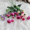 الزهور الزخرفية 5 رؤوس/فرع جميل الربيع ديزي زهرة الزفاف بووغرافة pograph