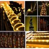 Strängar 7m/12/22m LED utomhusrör ROPE Strip String Light RGB Lamp Xmas Home Decor Christmas Lights-8 Mode Waterproof Garland