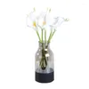 Flores decorativas AOXUE PU Mini Simulação Flor Calla Lily Sala de jantar Mesa de jantar Estudo