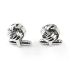 Mens Stainless Steel Shirt Cufflinks Cuff Links Wedding Party Round Knot Jewelry Gifts 3Colors