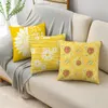 Almohada Funda de almohada amarilla Sunflower Vitality Summer Sofá Tatami Bay Window Cover 40 40cm/45 45cm/50 50cm