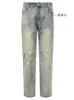 Erkek Kot Vibe Tarzı Düz Bacak Retro Yıkanmış Kot Erkek Gevşek Düz Yüksek Sokak Kot Pantolon Erkekler Kadınlar Için Kot Sıkıntılı 221008