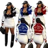 Diseñador de mujer Sudaderas con capucha Uniforme de béisbol Sudaderas Artículos al por mayor Chaqueta corta de manga larga Abrigo con estampado de letras Moda Patchwork K492