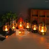 Lampes de table Lampe à kérosène classique rétro Lampe de lanterne LED portable Lumières d'ornement antique Lumière de poche