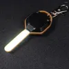 Nyckelringar Mini LED -ljusa b￤rbara nyckelformade akutringcamping Camping Vandring Keychain Pocket Torch Lamp Ornamente