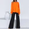 Vêtements d'automne Femmes Sweatshirt surdimensionné esthétique Sweat-Sweat Ripped Streetwear HARAJUKU TOP KPOP1