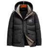 Мужские зимние куртки Man Black Puffer Jackets Parkas с длинным рукавом густой теплый дизайнерский пальто с мужской одеждой с капюшоном.