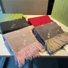 Trendy Letter Jacquard Long Scarf Double Side Color Scarves Designer Women Cashmere Wrap Large Size