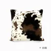 Yastık Kılıfı Cowhide Baskı Kılıfı Dekoratif Atma Özel Pamuklu Yastık Kasası Yastık Kapağı Ana Sayfa 18x18inch 2113217