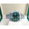 Super Factory Mens Watch Green Dial V5 40mm Asia 2813 Automatisk r￶relse Rostfritt st￥l Keramik Bezel Ref.116610 Sapphire Glass Luminous Armtwatch