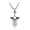 Pendentif Colliers Exquis Femmes Gear Clé Collier Gothique Crâne Punk Noir Croix Fête Casual Mode Bijoux Accessoires