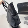 Sac fourre-tout de styliste pour femmes, sacs à main verts, porte-monnaie en fil, sacs en cuir véritable, matériel de mode, grandes lettres, poche intérieure à fermeture éclair, pochettes fourre-tout de grande capacité