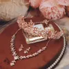 Bridal Crown Headwear Three Piece Set Necklace Earring Wedding Dress Accessories ZD008