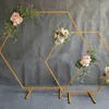 Party Decoration Hexagon Wedding Arch Stand Background Flower Hexagonal Backdrop Artificial Floral Weddings