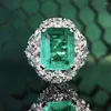 Cluster Rings 2022 Trend 10 12mm Ruby Emerald Sapphire Paraiba Tourmaline For Women Vintage Gemstone Party Fine Jewelry Anniversary Gift