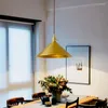 Pendant Lamps Vintage Copper Lamp Rotary Switch Gold Triangle Pot Restaurant Milk Tea Shop Simple Lighting Fixtures E27