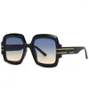Óculos de sol Ocyco 2022 Mulheres quadradas de grandes dimensões punk de sol Oculos feminino lentes Gafas de Sol UV400 Eyewear