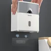 Taschentuchboxen, Servietten, Multifunktions-Toilettenpapierhalter, wasserdichte Aufbewahrungsbox, kreative Wandmontage, Badezimmer-Produktzubehör 221008