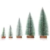 Kerstdecoraties Luanqi Mini Tree Decor Pine Needle Flocking gekleurd Cedar Desktop Ornamens Diy Shooting Props Scene Xmas