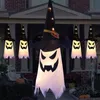 LED Decoração de Halloween Luz piscando Gypsophila Ghost Festival Dress Up Brilhante Feiticeiro Chapéu Fantasma Decoração de lâmpada Lanterna pendurada