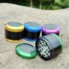 Multicolor Metal R￶kning Herb Svarare 4Layers 53mm Air Craft Aluminium Spices Crusher Cigarett Miller Tobak Herbal Grinder grossist