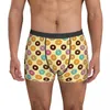 Underpants Colorful Doughnut Underwear Cute Cartoon Food Pouch Trenky Boxer Shorts Print Briefs Stretch Men Plus Size 2XL