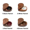 Jewelry Pouches Customize Portable Box Organizer For Couple Lover Wood Heart-shaped Jewellery Ring Case Wedding Proposal Holder Casket