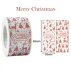 Geschenkomschakeling 120 stks rechthoek Goudfolie Sticker Rose Merry Christmas Stickers Zegellabels voor decoratie -envelop