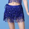 Stage Wear 25 Colors Belly Dance Accessories Women Hip Scarf Tassel Sequins Belt Girls Dancing Waist Accessory