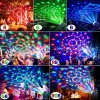 Effetti LED LED Crystal Light Controllo vocale Girevole colorato con telecomando