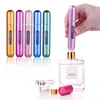 Bottiglie di stoccaggio 1/5pcs 5ml Mini pompa di riempimento inferiore portatile Bottiglia di profumo Campione Riutilizzabile Spray Contenitori cosmetici vuoti Set