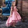Vestidos de menina 3-12yrs Kids for Girls Elegante Lace Princess Dress Dress Comunhão Prom VoDo Criança Mostrar Roupas da Criança