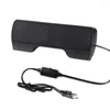 Kombination h￶gtalare mini b￤rbar USB Stereo Sound Bar Black Clip Music Player f￶r b￤rbar dator Mp3 Mobiltelefondriven linjedrivare