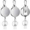 Porte-clés Porte-Badge Rétractable Reel Clip 3 Pack Id Avec Pivotant Mousqueton Porte-clés Chaîne